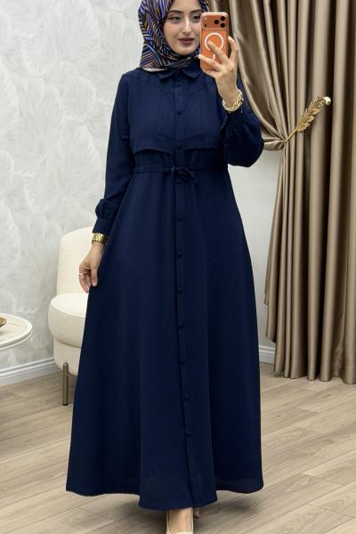 Yüsra Elbise Lacivert