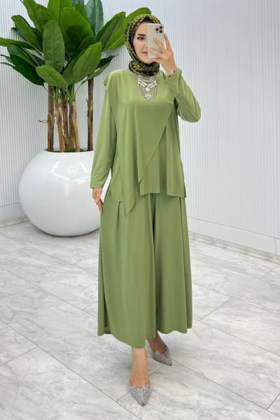 Çağla Asimetrik Takım Tesettür Giyim