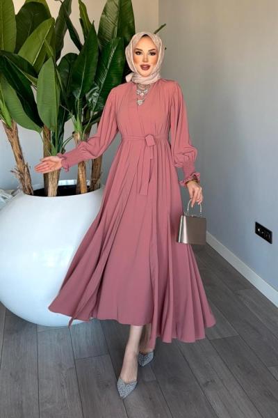 Gül Meşk Abaya Takım Tesettür Giyim