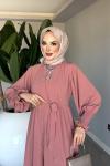 Gül Meşk Abaya Takım Tesettür Giyim