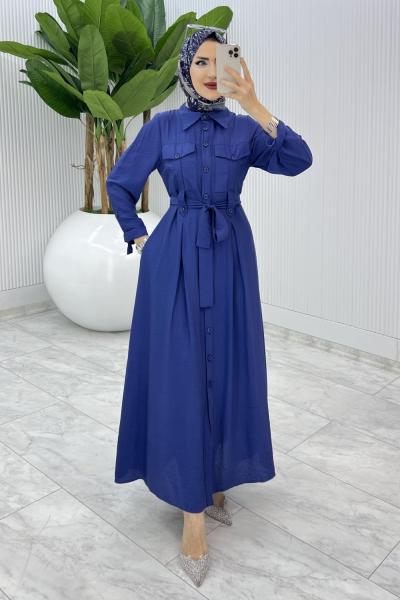İndigo Ajda Elbise Tesettür Giyim