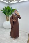 Kahve Premium Yağmur Elbise Tesettür Giyim