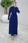 Lacivert Sümeyye İkili Triko Takım Tesettür Giyim