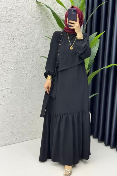 Siyah Aycan Elbise Tesettür Giyim