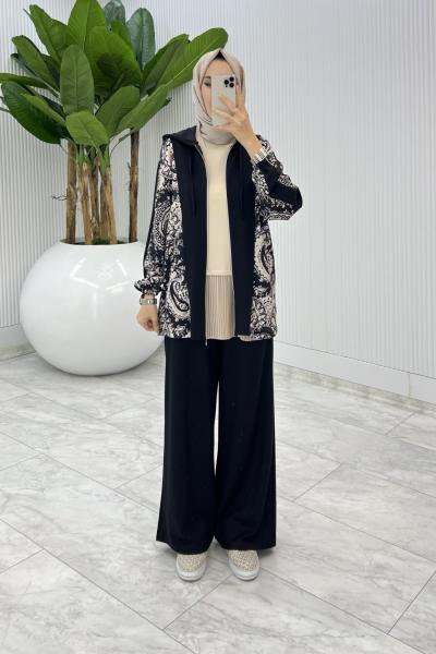 Sİyah Çiğdem Oysho Takım Tesettür Giyim