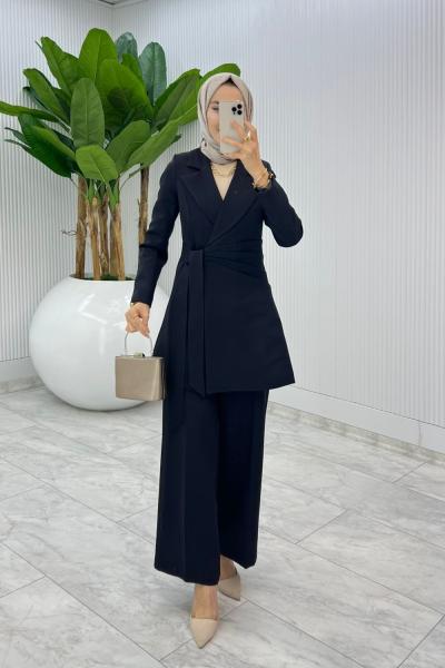 Siyah Premium Star Takım Tesettür Giyim