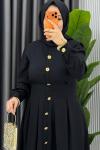 Siyah Premium Asel Elbise Tesettür Giyim