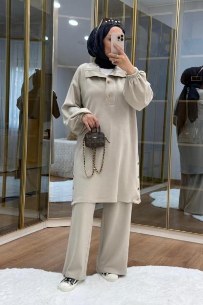 Çıt çıt detaylı oysho takım Bej