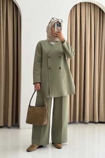 Scuba Ceketli Takım  Haki