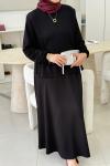 Yandan Büzgülü Oysho Etekli Takım Siyah