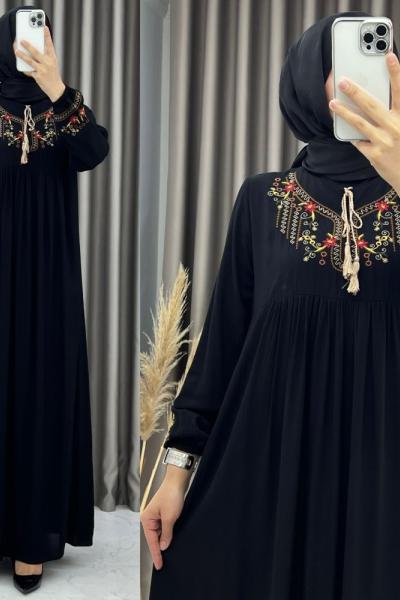 3460 Meliha Elbise Siyah