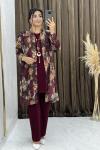 Rosalinda 3 lü Takım Bordo