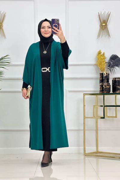 AMİNE KİMONO-PETROL YEŞİLİ