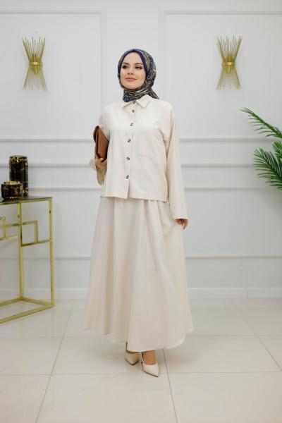 GÜNEŞ ETEKLİ TAKIM-KREM