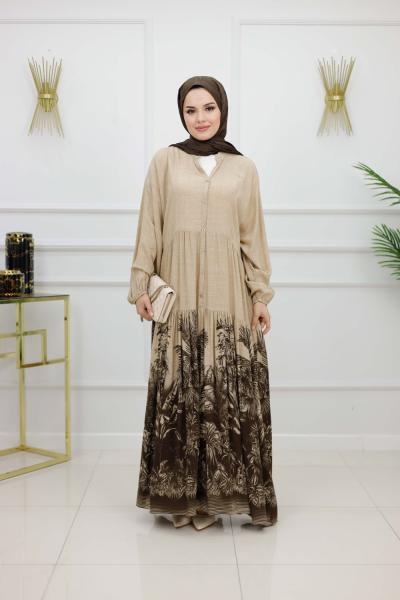 ŞEBNEM ELBİSE-ACI KAHVE