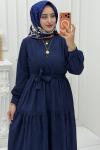 Betül Elbise Lacivert