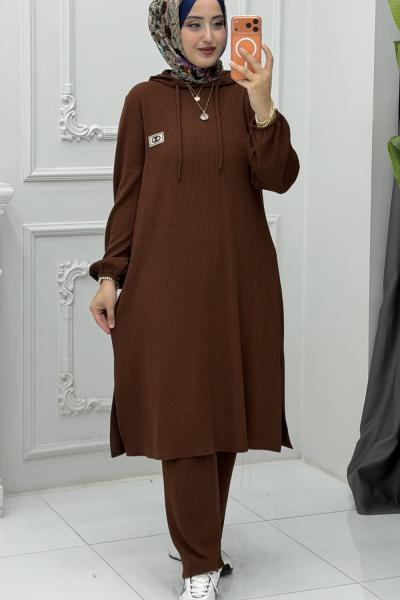 Ceylin Takım Kahverengi